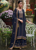 Beautiful Blue Traditional Embroidery Wedding Palazzo Suit