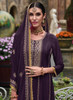 Beautiful Purple Traditional Embroidery Wedding Palazzo Suit