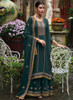 Beautiful Green Traditional Embroidery Wedding Palazzo Suit