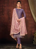 Beautiful Purple Sequence Embroidery Pant Style Suit