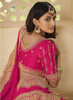Beautiful Pink Embroidered Designer Party Wear Saree