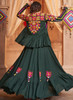 Beautiful Dark Green Kutchi Embroidered Rajwadi Chaniya Choli