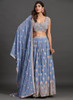 Beautiful Blue Multi Embroidery Traditional Lehenga Choli