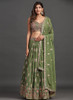 Beautiful Green Multi Embroidery Traditional Lehenga Choli