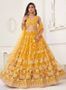 Beautiful Yellow Traditional Embroidered Wedding Lehenga Choli