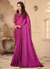 Beautiful Hot Pink Embroidered Party Wear Silk Saree