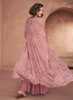 Beautiful Pink Sequence Embroidery Cape Style Palazzo Suit