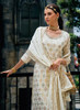 Beautiful Off White Traditional Embroidery Wedding Gharara Style Suit