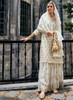 Beautiful Off White Traditional Embroidery Wedding Gharara Style Suit