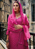 Beautiful Hot Pink Traditional Embroidery Wedding Gharara Style Suit