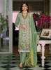 Beautiful Light Green Multi Embroidery Wedding Pant Style Suit