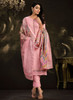 Beautiful Pink Multi Embroidery Traditional Silk Salwar Suit