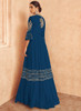 Beautiful Royal Blue Embroidery Jacket Style Traditional Lehenga Choli