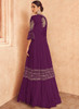 Beautiful Purple Embroidery Jacket Style Traditional Lehenga Choli