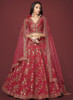 Beautiful Red Sequence Embroidery Festive Lehenga Choli