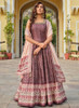 Beautiful Mauve Purple Khatli Embroidered Traditional Anarkali Gown7