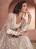 Beautiful Beige Crochet Embroidery Flared Anarkali Suit11