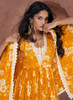 Beautiful Yellow Crochet Embroidery Flared Anarkali Suit12