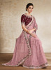 Beautiful Pink And Wine Embroidered Traditional Wedding Saree46