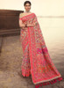 Beautiful Pink Multi Traditional Motifs Detailed Banarasi Kora Silk Saree50