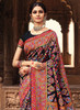 Beautiful Black Red Multi Traditional Motifs Detailed Banarasi Kora Silk Saree52
