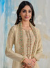 Beautiful Beige Multi Embroidered Wedding Palazzo Suit91