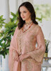 Beautiful Peach Embroidery Traditional Pant Style Suit94