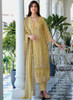 Beautiful Yellow Embroidery Traditional Pant Style Suit95