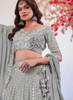Beautiful Light Grey Sequence Embroidery Wedding Lehenga Choli117