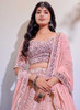 Beautiful Light Pink Sequence Embroidery Wedding Lehenga Choli118