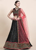 Beautiful Black Jacquard Multi Thread Embroidery Wedding Lehenga Choli23