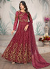 Beautiful Cherry Red Embroidery Wedding Anarkali Suit169