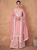 Beautiful Pink Golden Embroidery Wedding Gharara Style Suit171