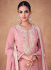 Beautiful Pink Golden Embroidery Wedding Gharara Style Suit171