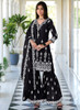 Beautiful Black Lucknowi Embroidery Traditional Gharara Suit177
