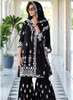 Beautiful Black Lucknowi Embroidery Traditional Gharara Suit177