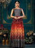 Beautiful Red And Black Printed Traditional Anarkali Gown143
