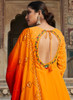 Beautiful Orange And Red Multi Embroidered Anarkali Gown145