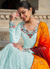 Beautiful Sky Blue Multi Embroidered Anarkali Gown147