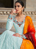 Beautiful Sky Blue Multi Embroidered Anarkali Gown147