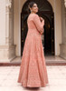 Beautiful Pastel Orange Sequence Embroidery Anarkali Gown150