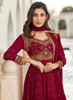 Beautiful Red Sequence Embroidery Georgette Anarkali Suit156