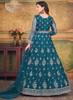 Beautiful Turquoise Embroidery Traditional Festive Anarkali Suit160