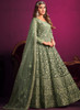 Beautiful Olive Green Embroidery Festive Anarkali Suit231