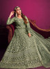 Beautiful Olive Green Embroidery Festive Anarkali Suit231