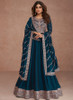 Beautiful Turquoise Sequence Embroidery Festive Anarkali Gown237