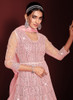 Beautiful Blush Pink Sequence Embroidery Festive Anarkali Gown239