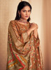 Beautiful Ochre Yellow Printed Viscose Jacquard Salwar Kameez242