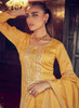 Beautiful Yellow Embroidery Designer Silk Pant Style Suit248