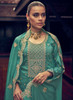 Beautiful Sea Green Embroidery Designer Silk Pant Style Suit249